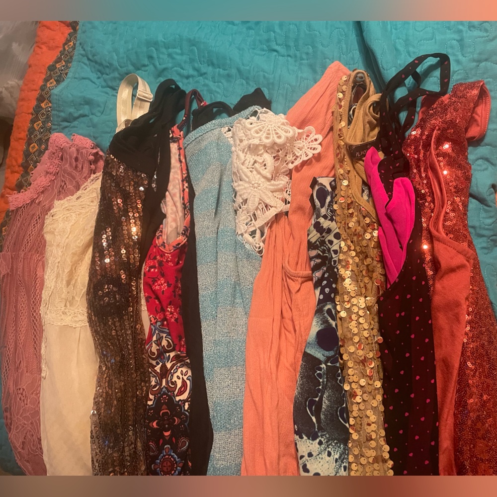 Lot of 11 tank tops and sleeveless shirts